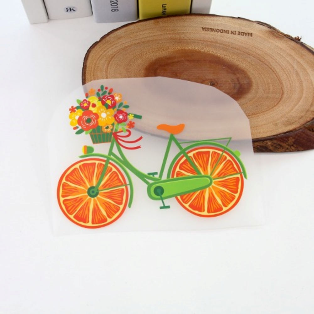 3D열전사지 필름전사 오렌지 자전거 55번(97055)