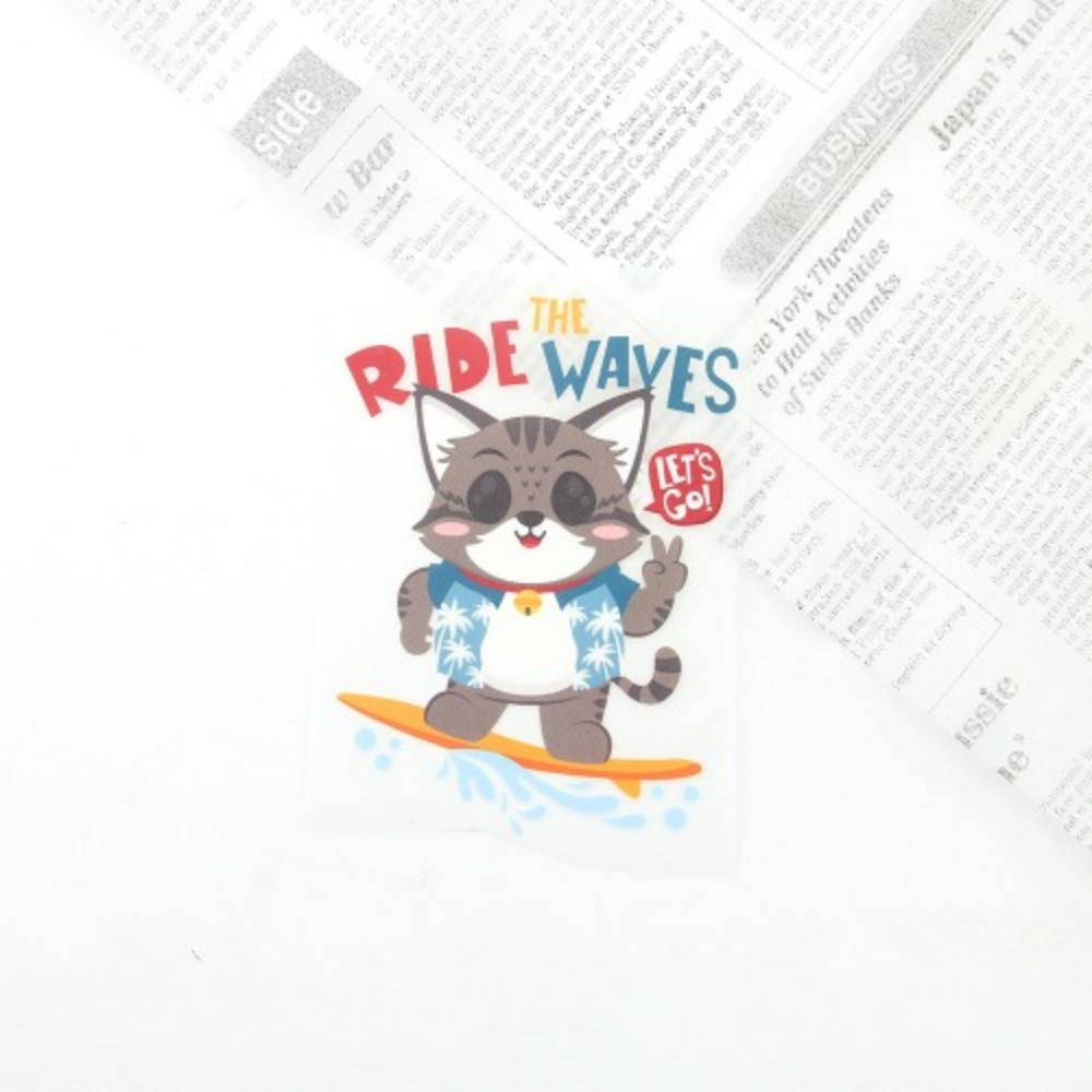 3D열전사지 필름전사 Ride Waves 고양이 210번(97210)