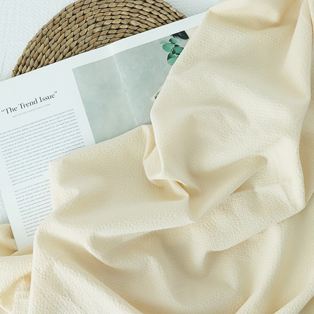 원단마트 홑이불 천 원단 도비 무지 리플 베이지 | 원단마트